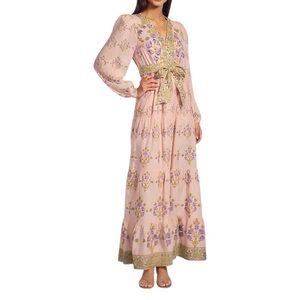 A LOVES A Floral Maxi Dress with Belt